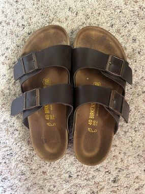 Birkenstock Arizona Sandals in Brown Leather